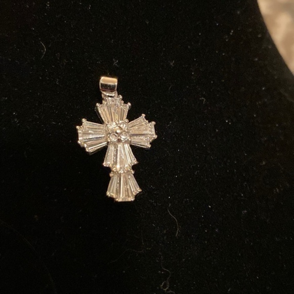 Cross  charm with cz